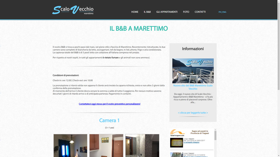 Realizzazione siti internet - B&B Marettimo Scalo Vecchio: foto 2