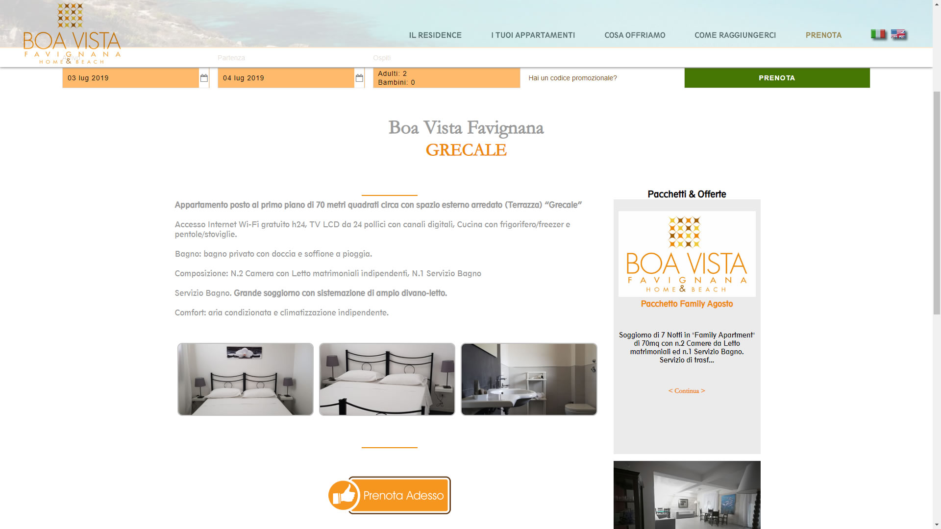 Realizzazione siti internet - Residence Lido Burrone Favignana: foto 2