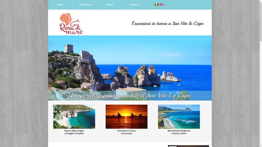 Realizzazione siti internet - Rosa di Mare Escursioni San Vito Lo Capo: foto 1