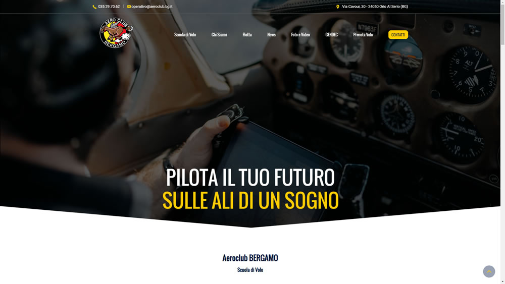 Realizzazione siti internet - Aeroclub Taramelli Bergamo: foto 1